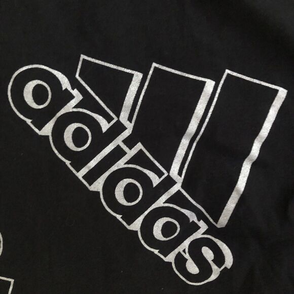 Adidas AA7302 Black Double Exposed Hoodie Tee Womens Size Small - Picture 11 of 12